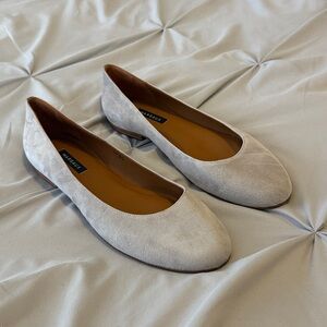 Margaux Women's Gray Suede Flats - 11W